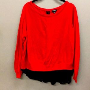 Torrid Sz 2 (18-20) Red & Black Lace Sweater